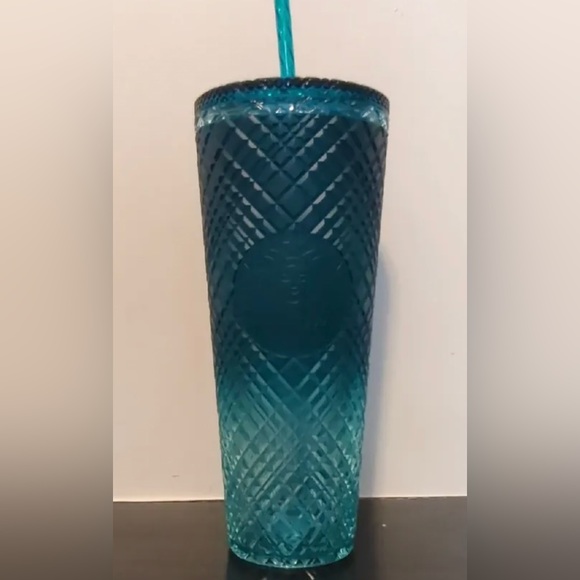 Starbucks Ombre Jade Jeweled Cup Crystal Bling Tumbler Cold Venti 24oz New 2023 - Picture 14 of 15